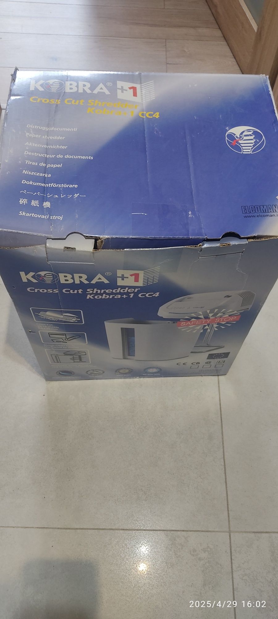 Urządzenie biurowe niszczarka