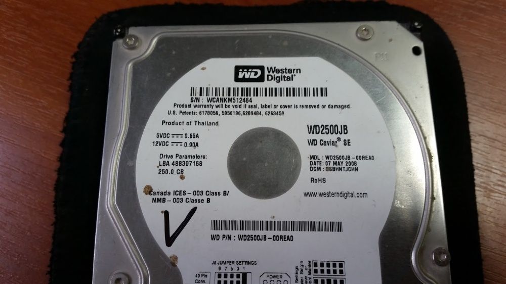 Жесткий диск Western Digital 250GB 7200rpm 8MB WD2500JB IDE