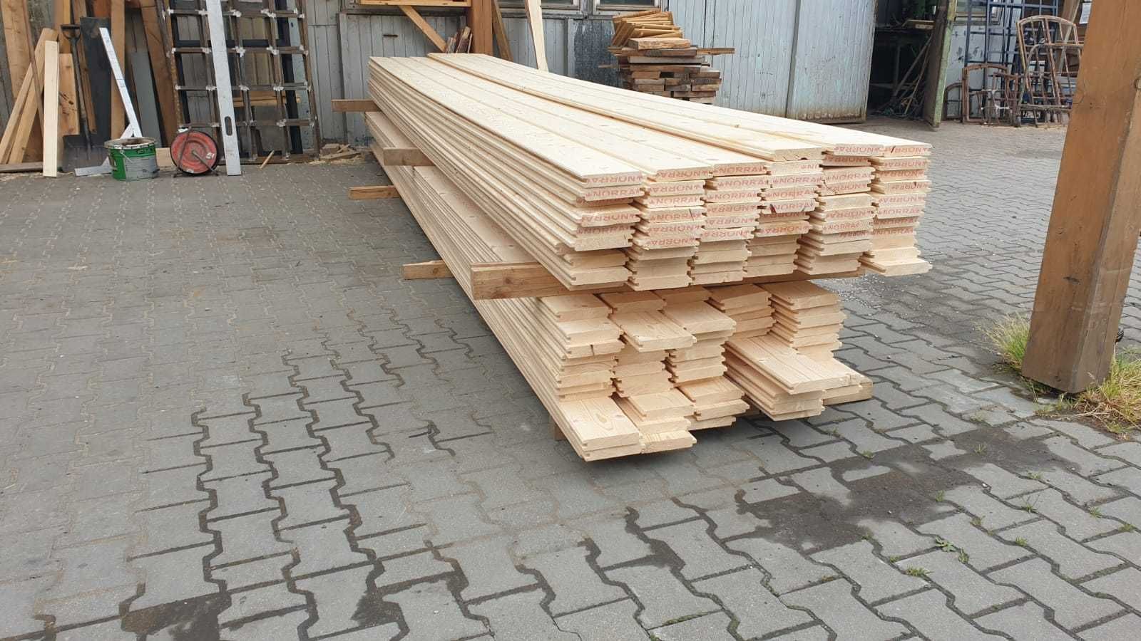 Deska ściana pióro wpust świerk 28x146 faza