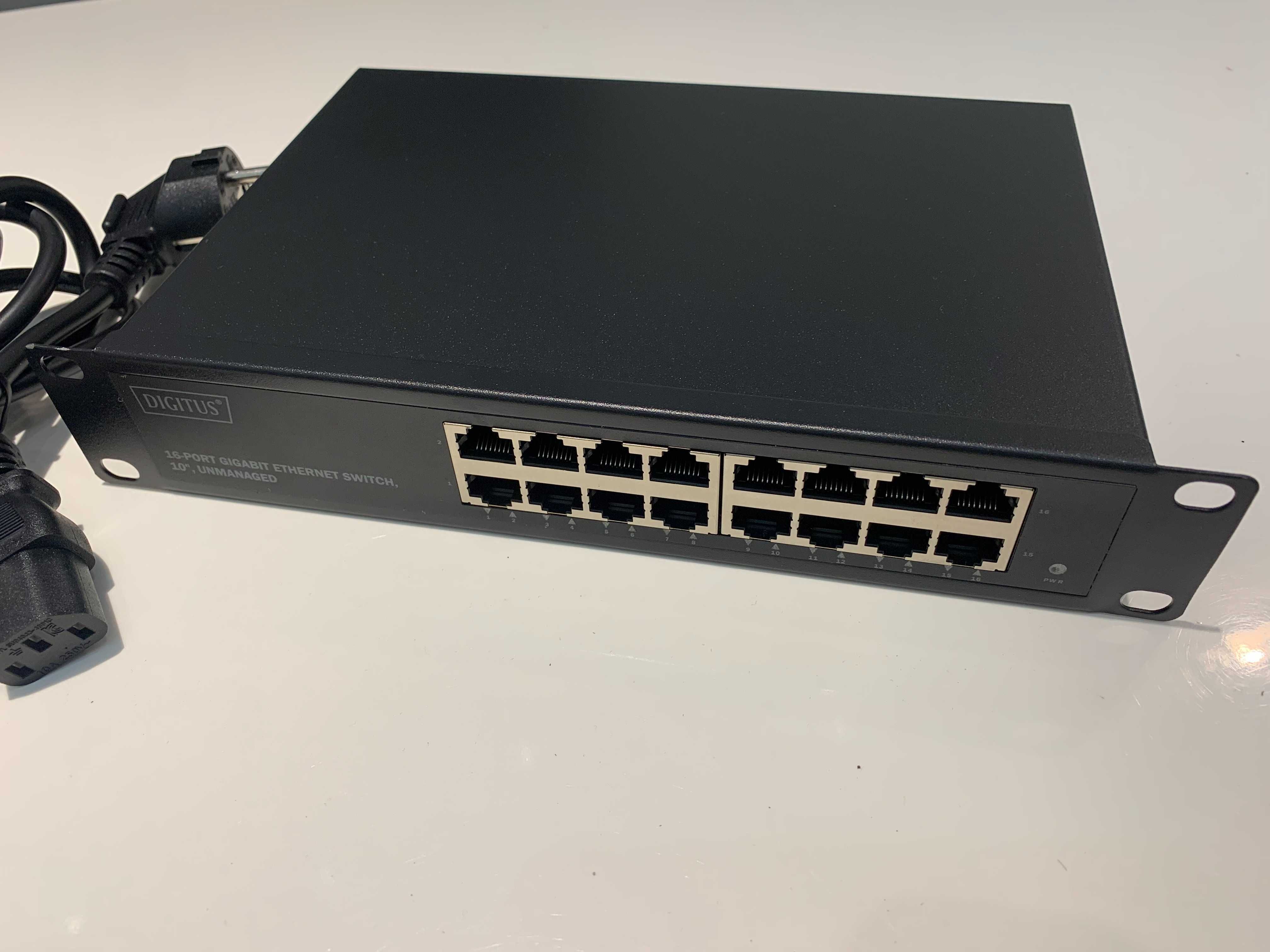 DIGITUS Przełącznik sieciowy Gigabit Ethernet 10 cali 16 portów