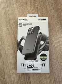 Iphone 15 Pro Pitaka MagEZ case 4 Twill 600 Black/Grey