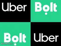 Aluguer de viatura TVDE - Bolt e Uber
