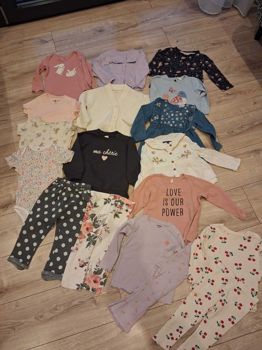 paka ubrań dla dziewczynki roz 80 86