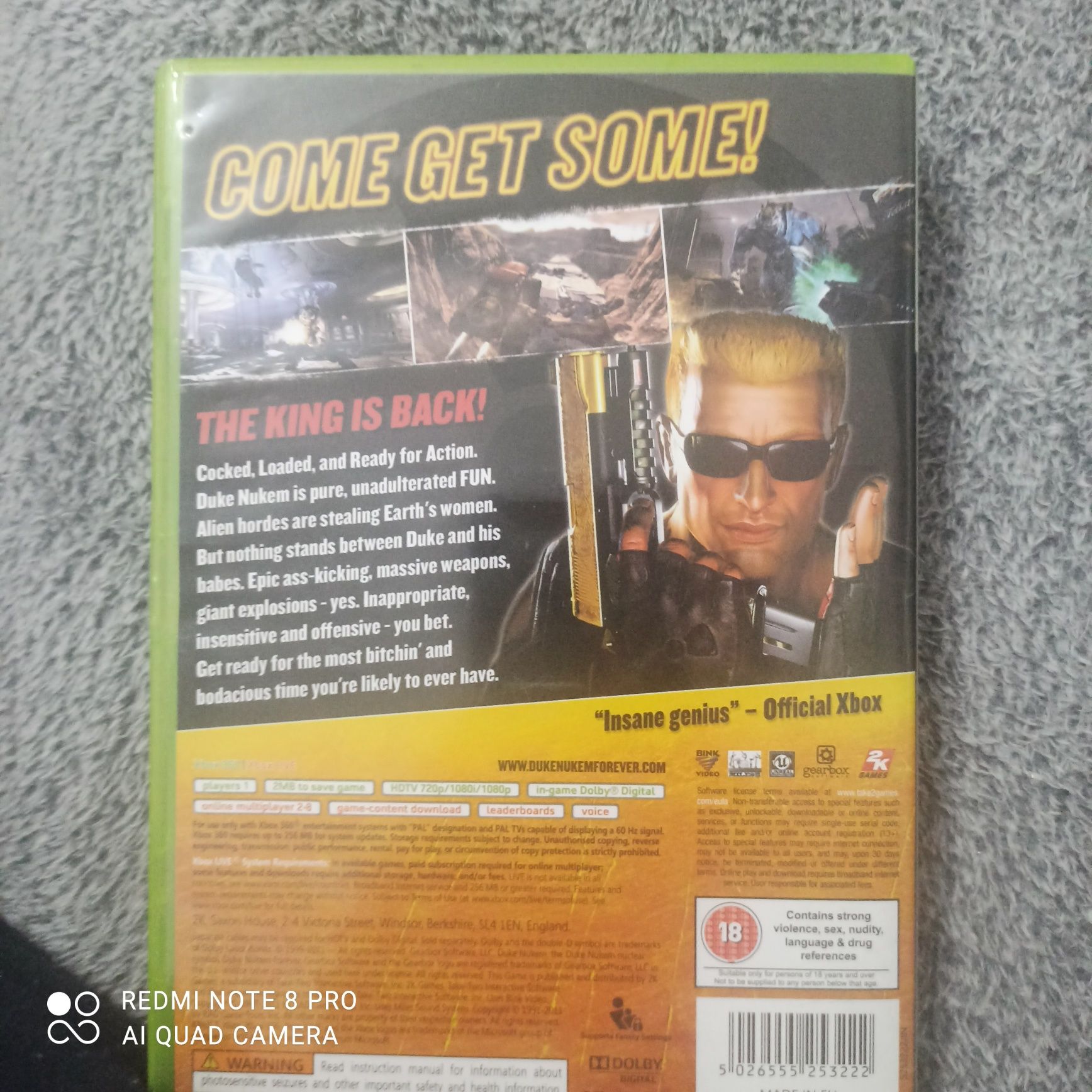 Duke Nukem forever xbox 360 x360