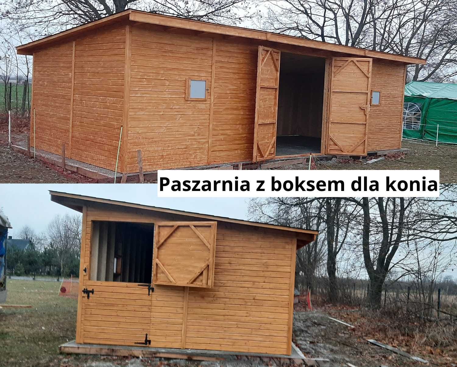 SZYBKA REALIZACJA! Stajnia dla koni, boksy dla koni, paszarnia, wiata