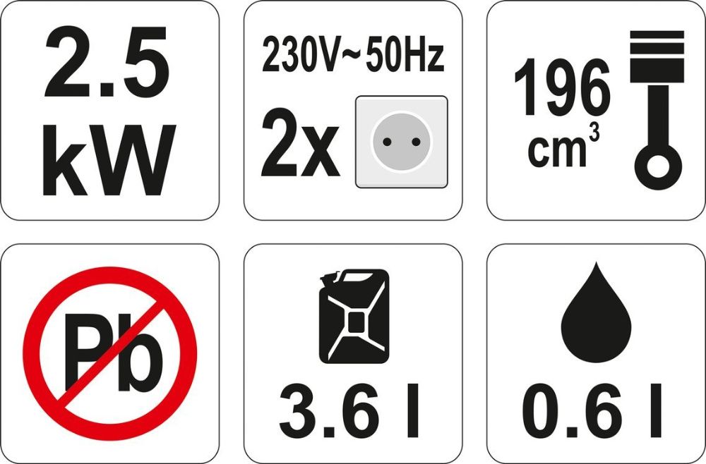 Yato agregat prądotwórczy prądu 2700w avr benzyna