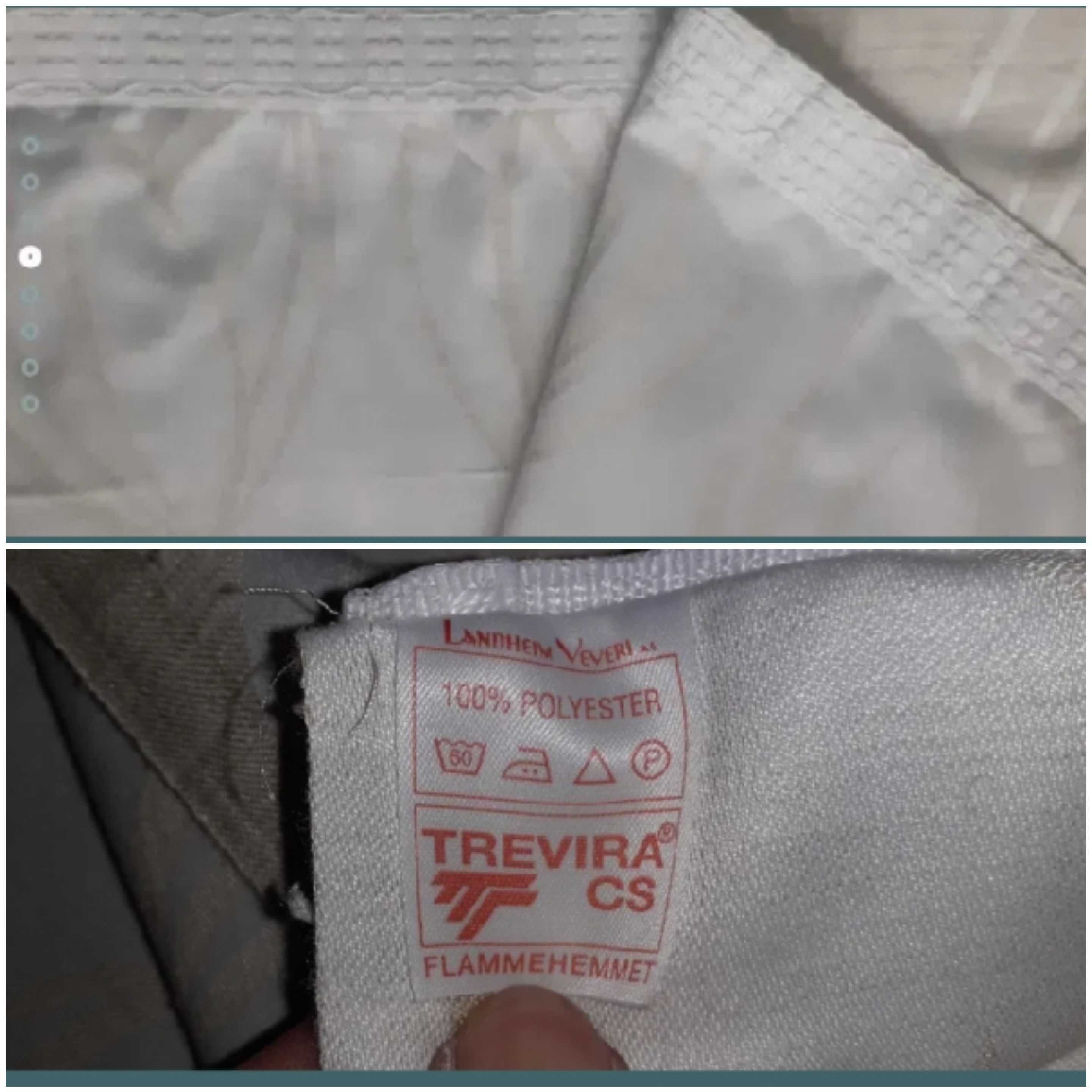 Zasłony z tkaniny Trevira SC trudnnopalnej długie 195cm szerokie 210cm