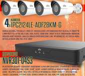 ZESTAW 4 x kamera UNV 4Mpx + rejestrator nagrywarka + dysk 1TB