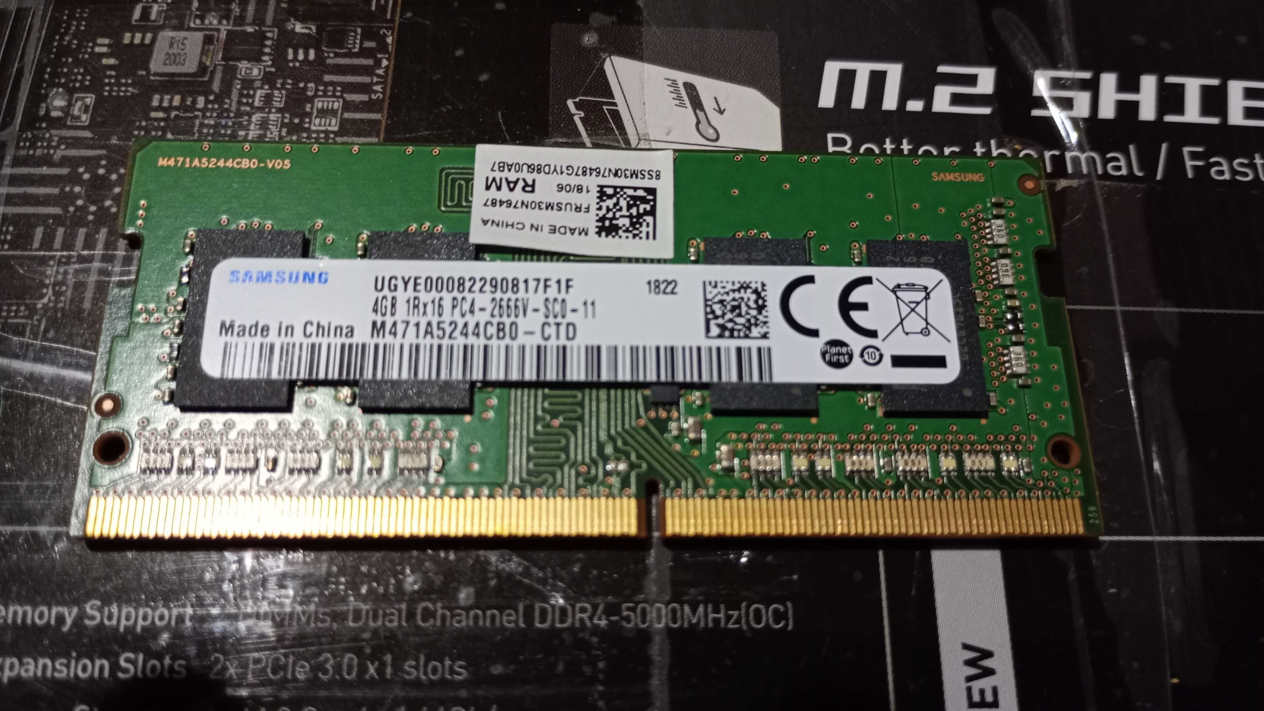 Модуль памяти Samsung 4 GB SO-DIMM DDR4 2666 MHz (M471A5244CB0-CTD)