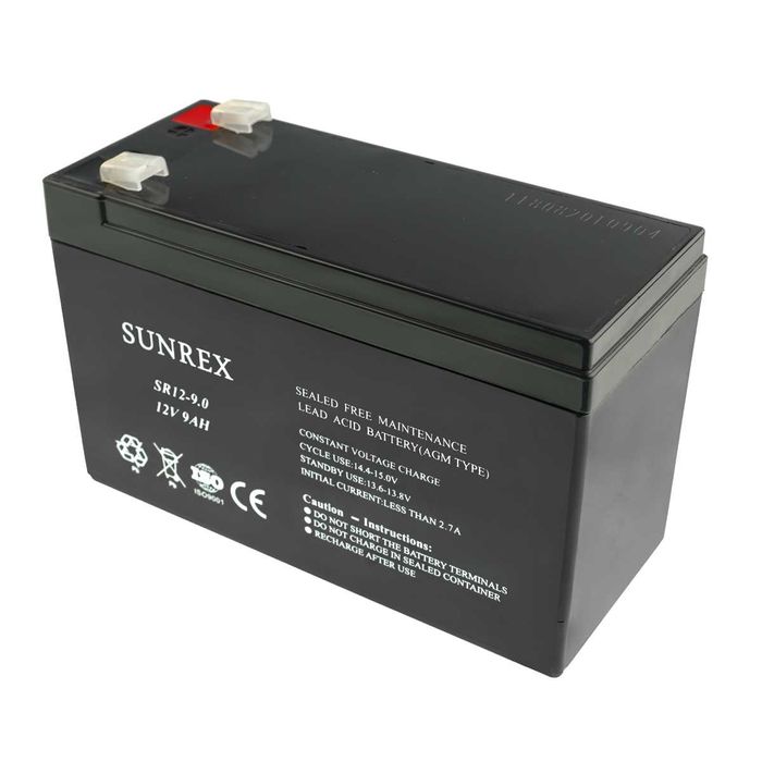 Акумуляторна батарея 12V 9Ah AGM SUNREX SR12-9 Акумулятор 12В 9аг