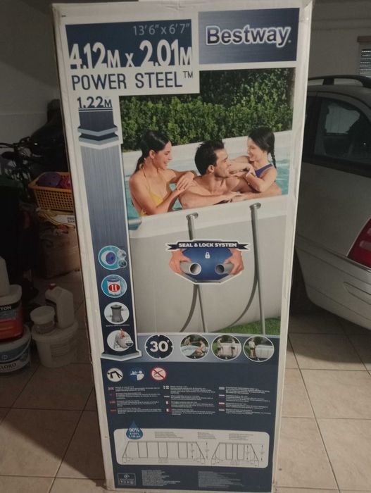 Piscina desmontável BESTWAY, dim.  4,12x2,01x1,22.
