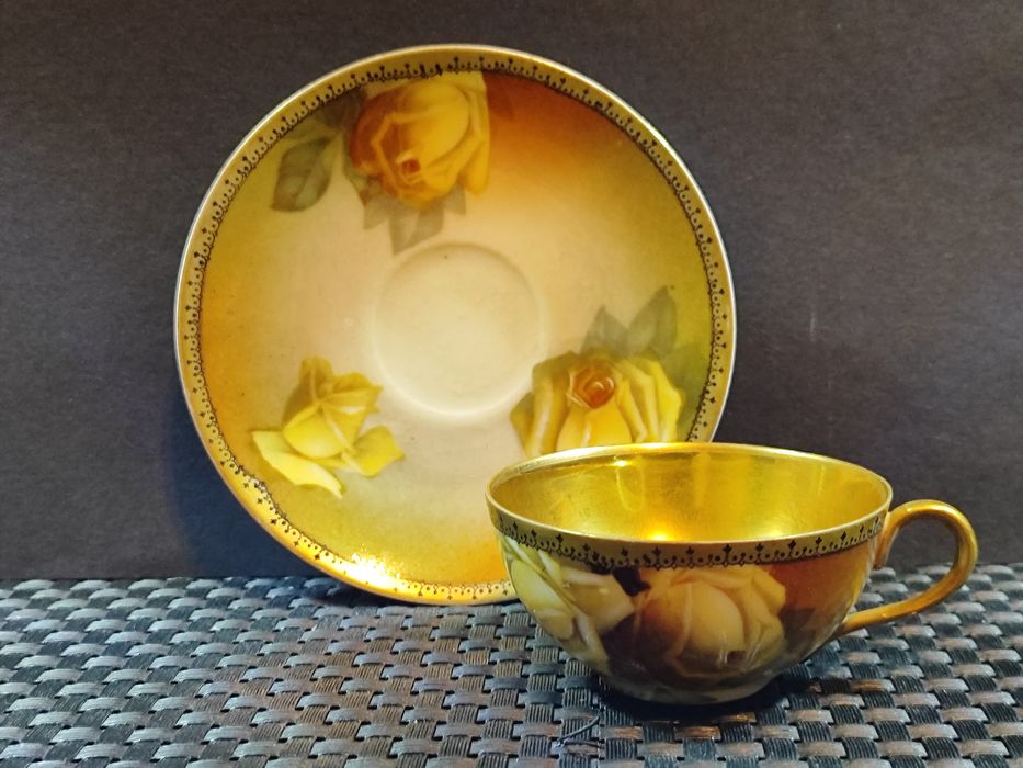 Porcelana LETTIN Złota Filiżanka Mokka 24K  Kolekcjonerska