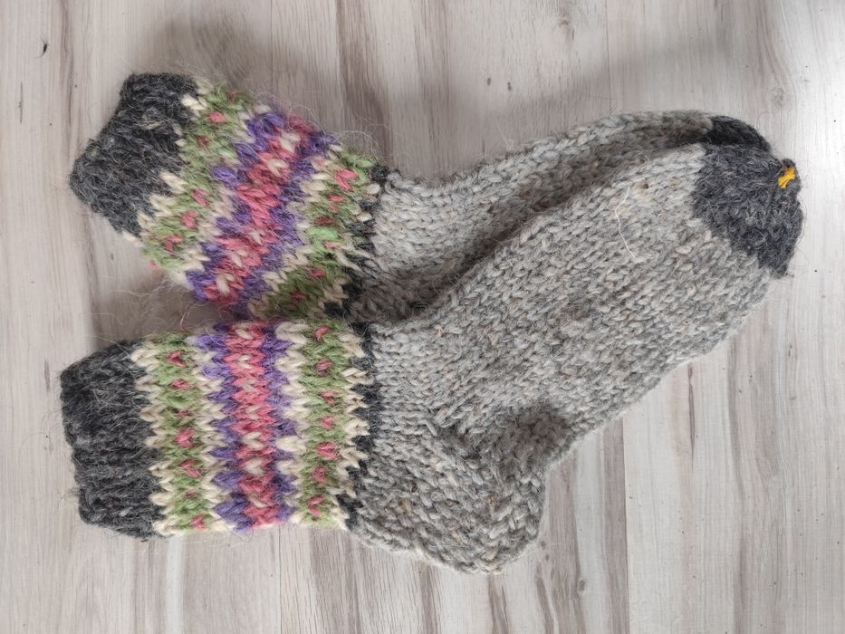 В'язані капці (шкарпетки] із овечої шерсти %100 ОПТОМ і РОЗДРІБ