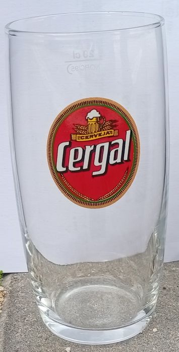 Copo de vidro da Cerveja Cergal