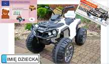 Quad na akumulator Duży quad BDM 2x45w na piankowych kołach pilot