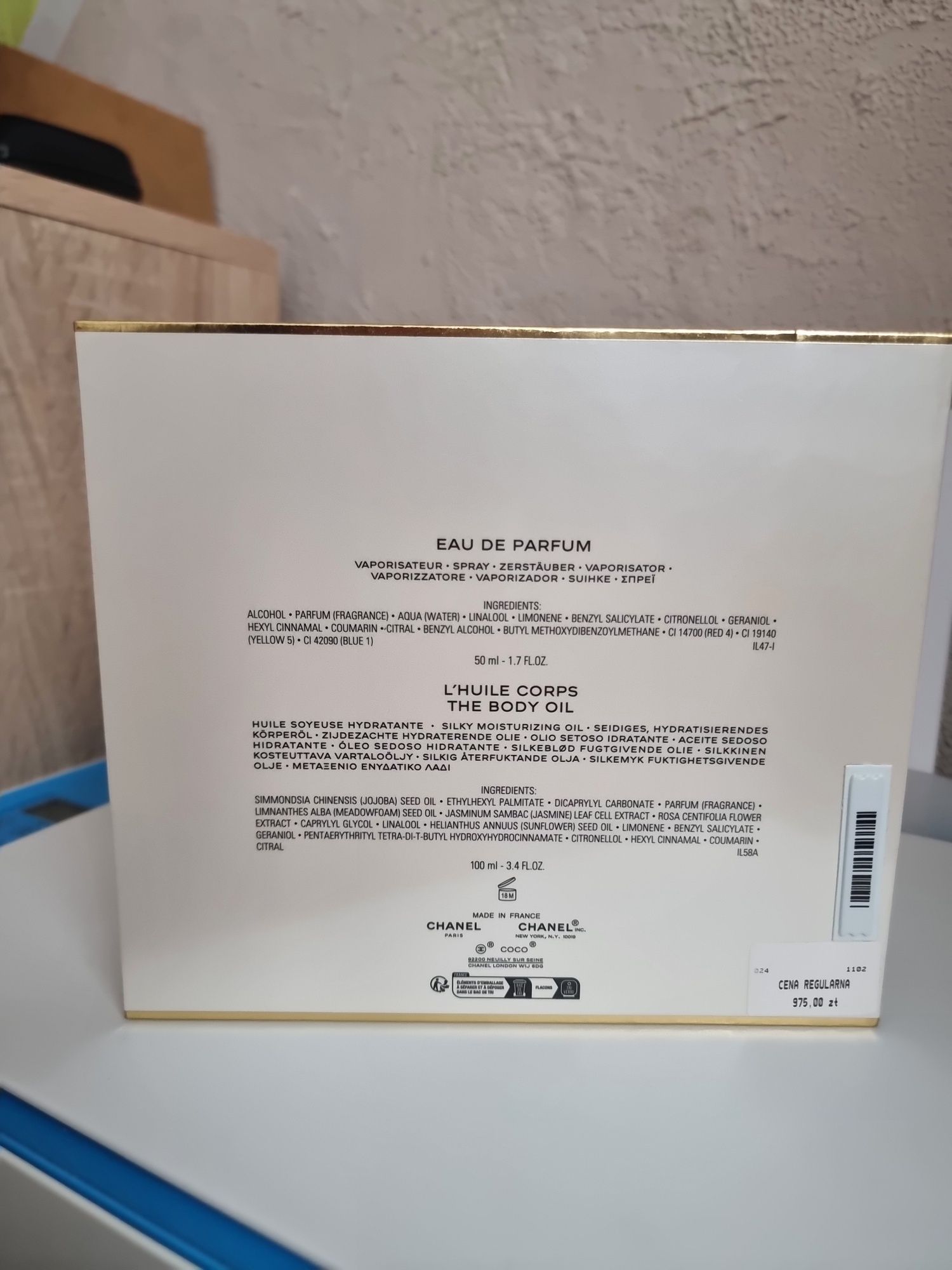 CHANEL pudełko po perfumach
