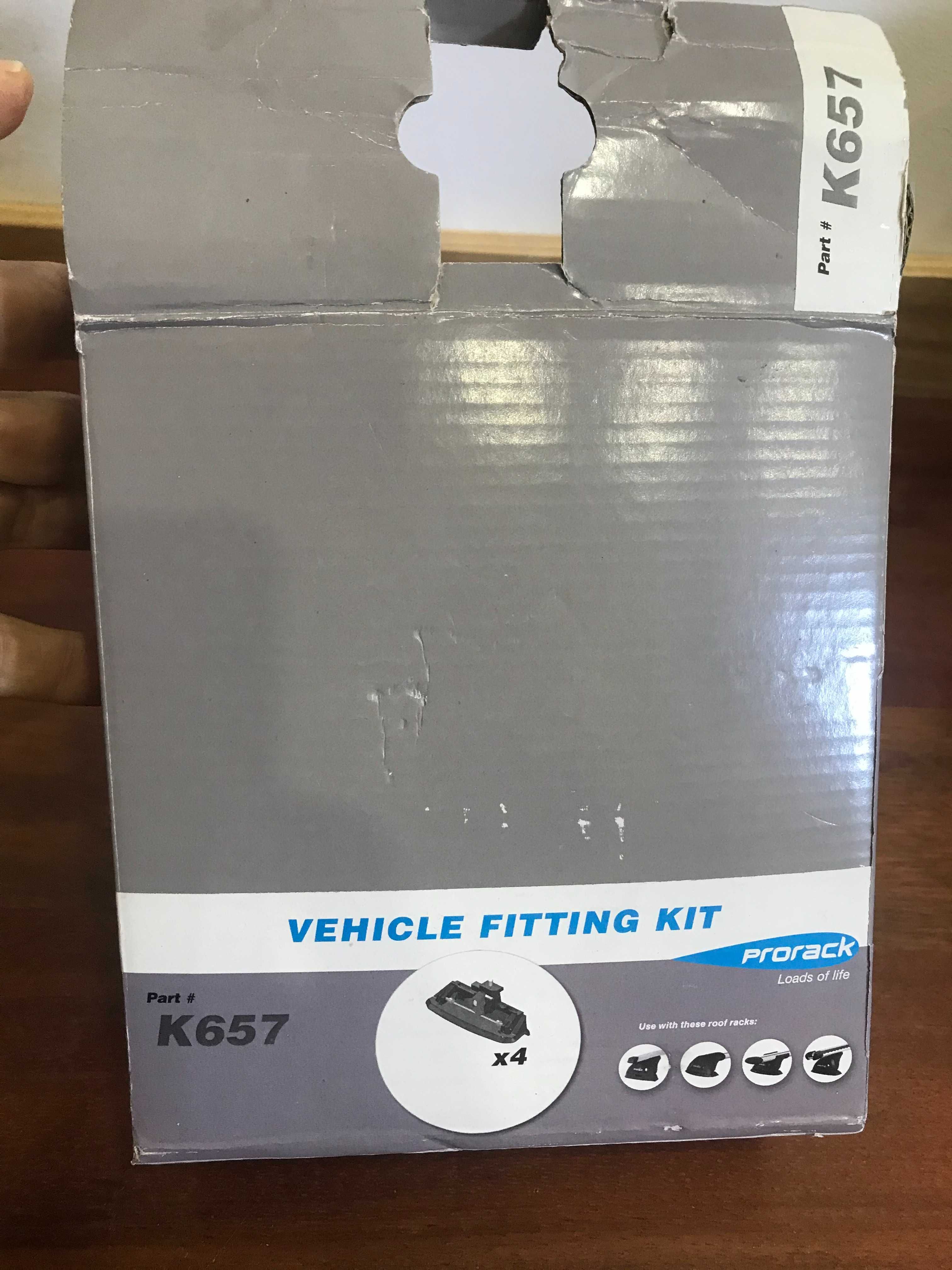 Kit de fixação K657 W p/ barras de tejadilho Whispbar