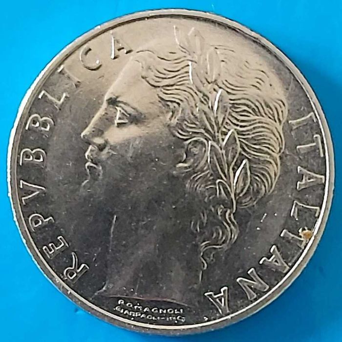 100 Liras de 1974, Republica Italiana