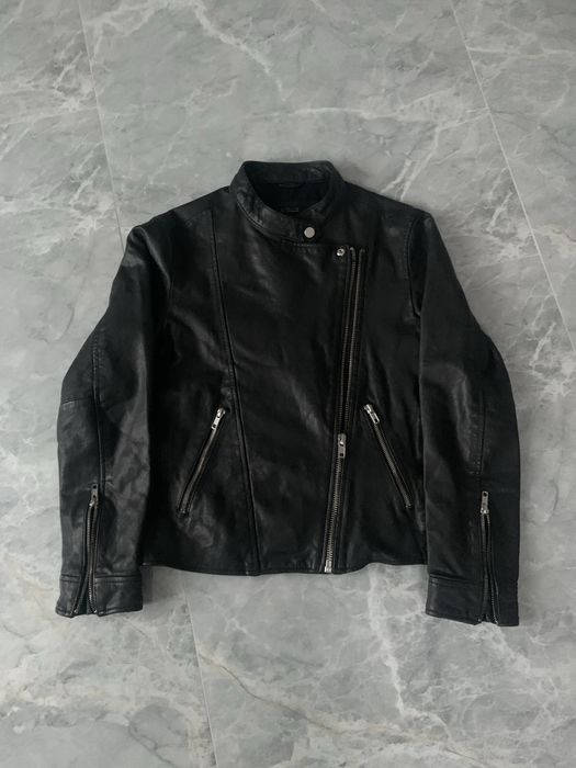 Кожанка кожаная куртка Allsaints черная