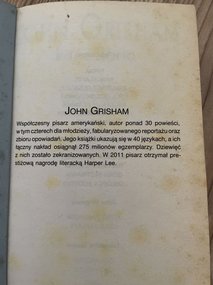 John Grisham „Kancelaria „ książka