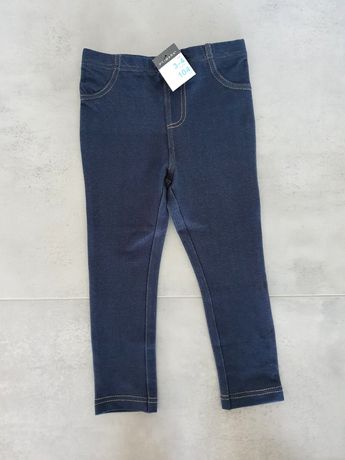 Nowe legginsy ala jeansy, jegginsy, imitacja dzinsow jeansow 98/104