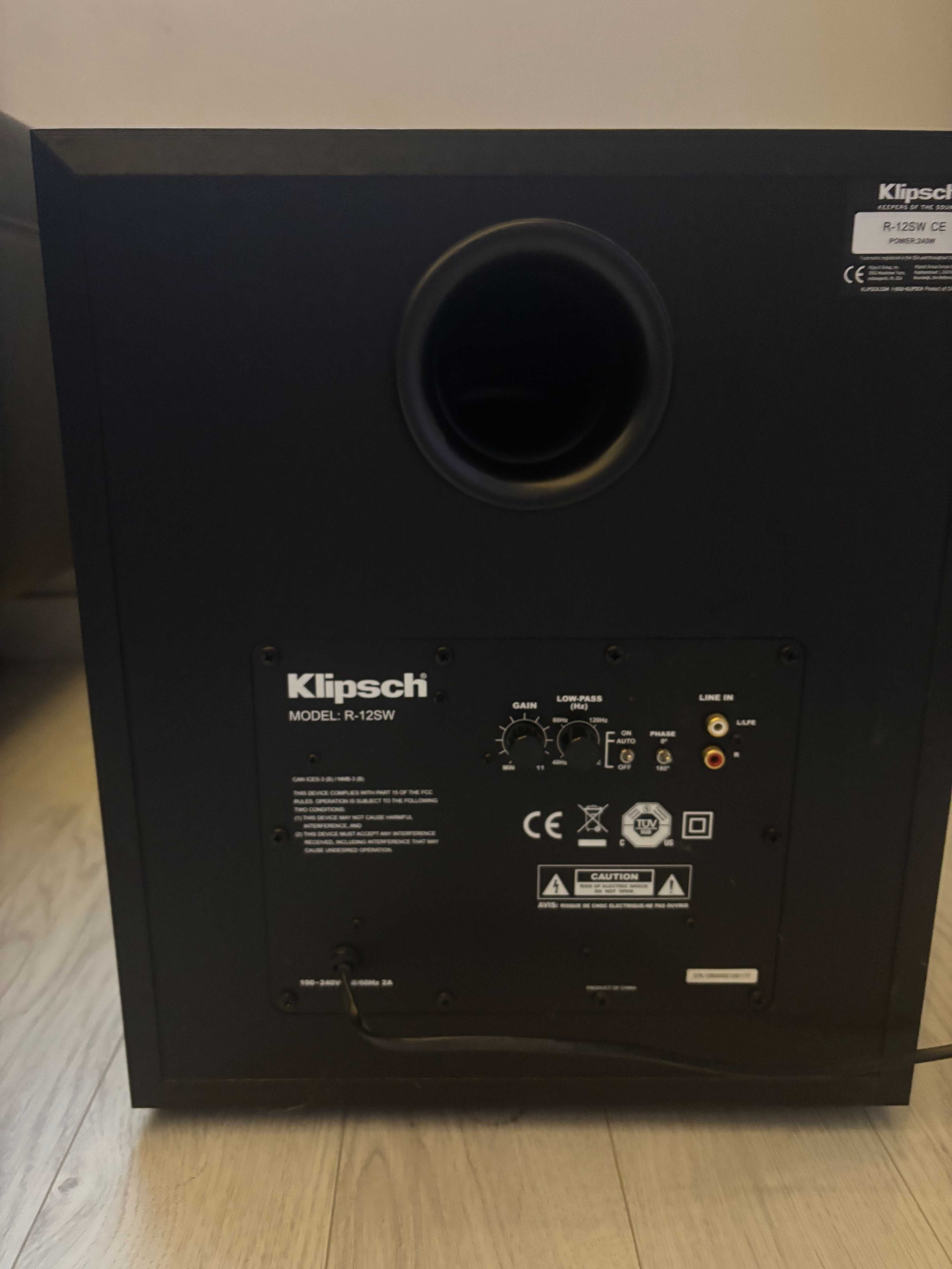Klipsch SUBWOOFER kina domowego R-12SW 240W 12"
