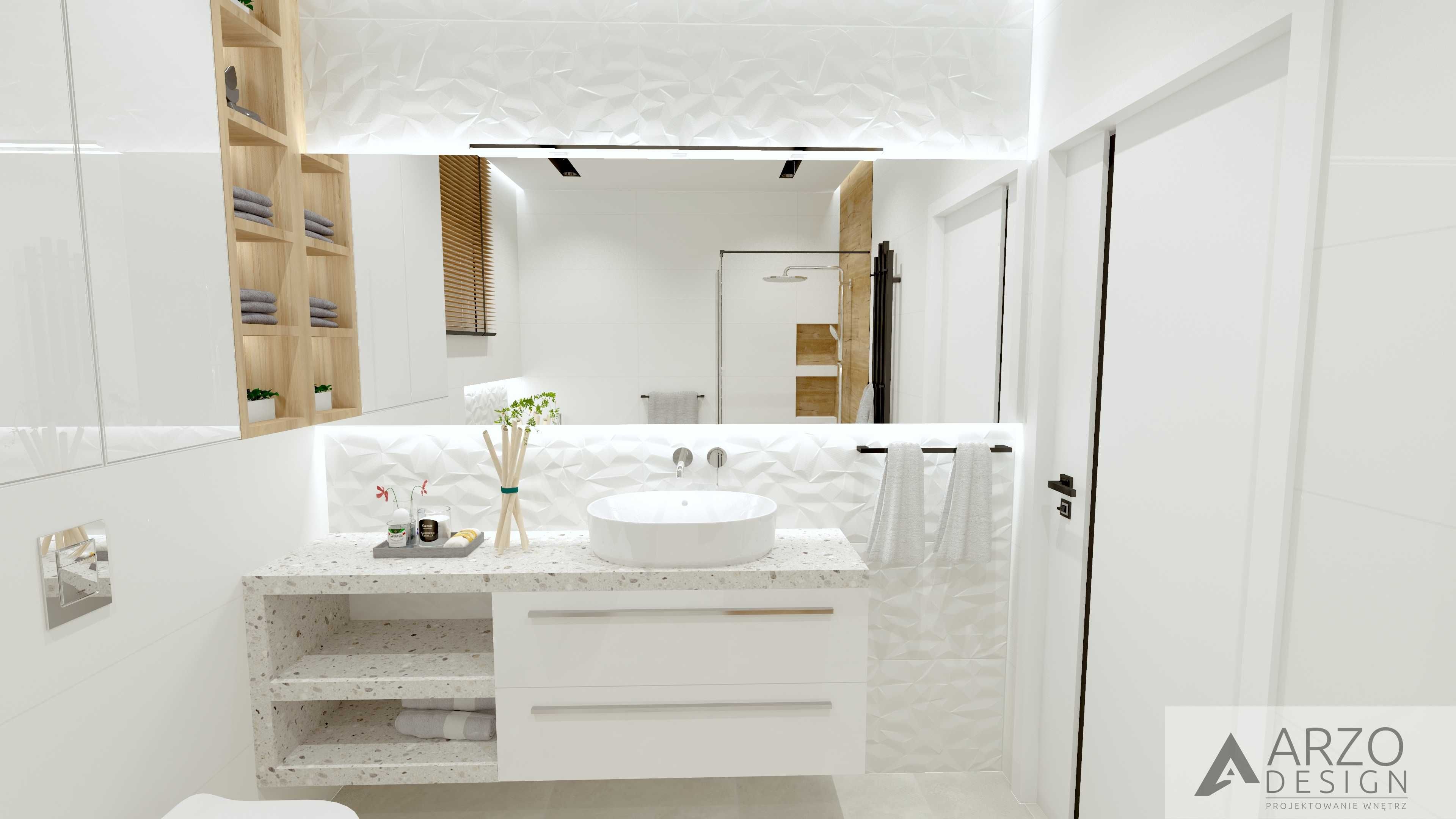 Projektowanie wnętrz | Projekt wizualizacja łazienki salonu kuchni 3D