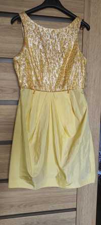 Żółta sukienka River Island rozmiar 38