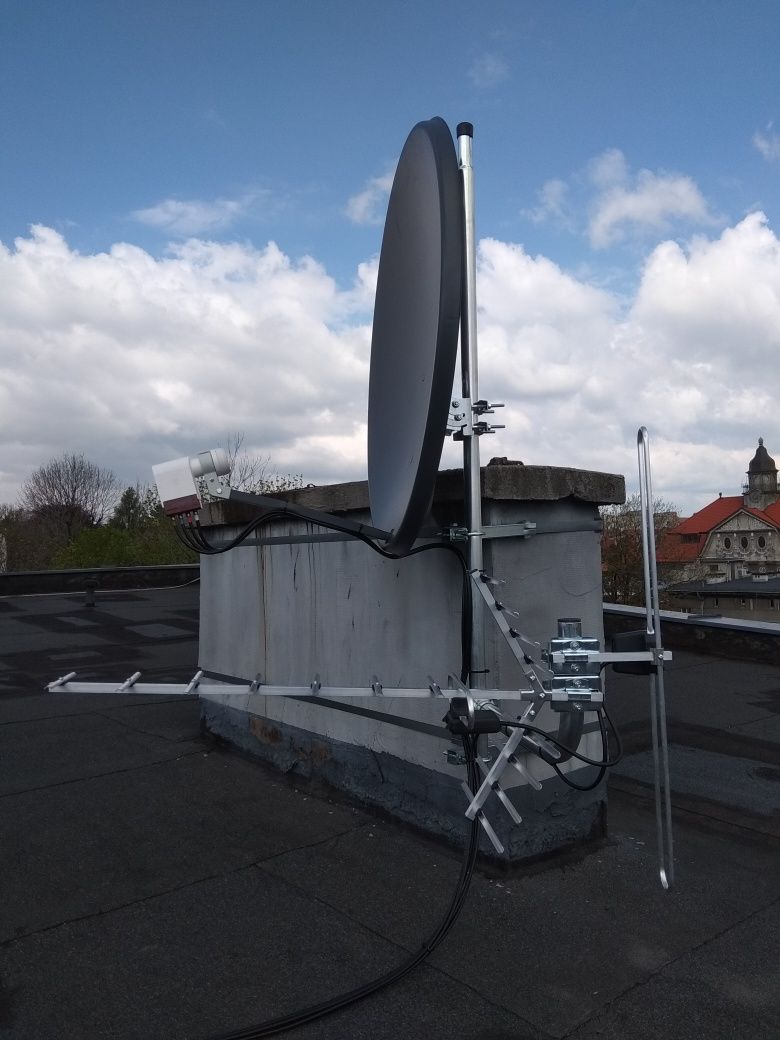 Montaż anten tv dvb-t, satelitarnych.
