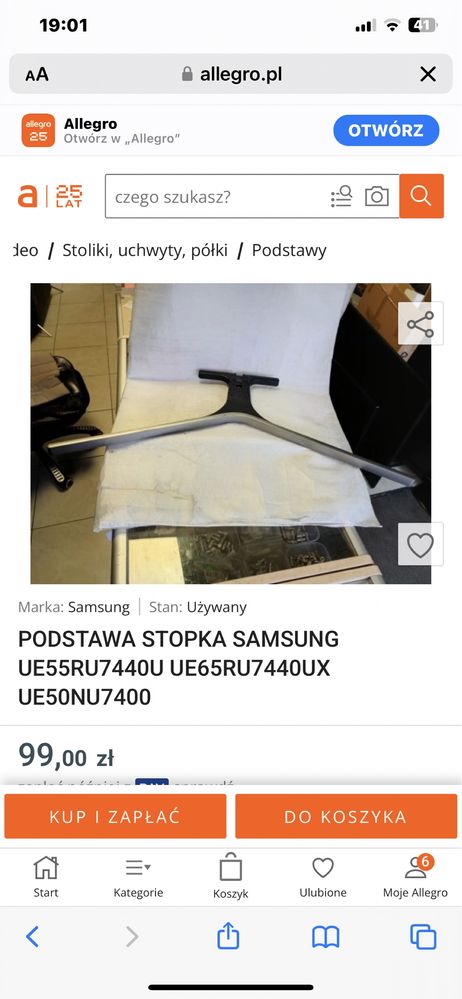 Noga podstawa stopa do telewizora SAMSUNG 43TU8500