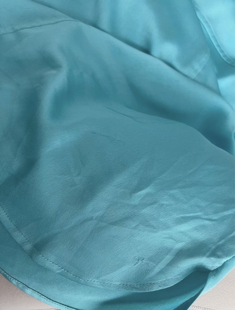 Boskata koszula satynowa turkusowa s/m 36 38 Gloria Aqua