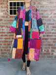 Płaszcz bawełniany patchwork etno handmade