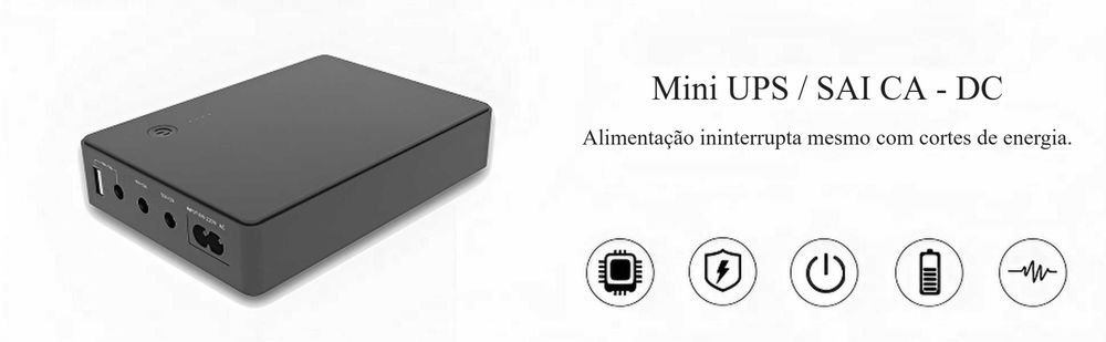 Mini UPS 37Wh ‼️ para Router WiFi ‼️ Câmaras ‼️ AC DC 5V 9V 12V