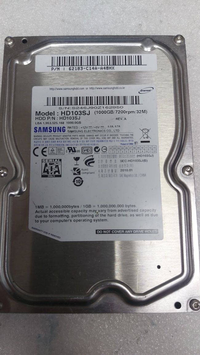 Жорсткий диск Hitachi 500 gb, 3.5", samsung 1Tb- 7200