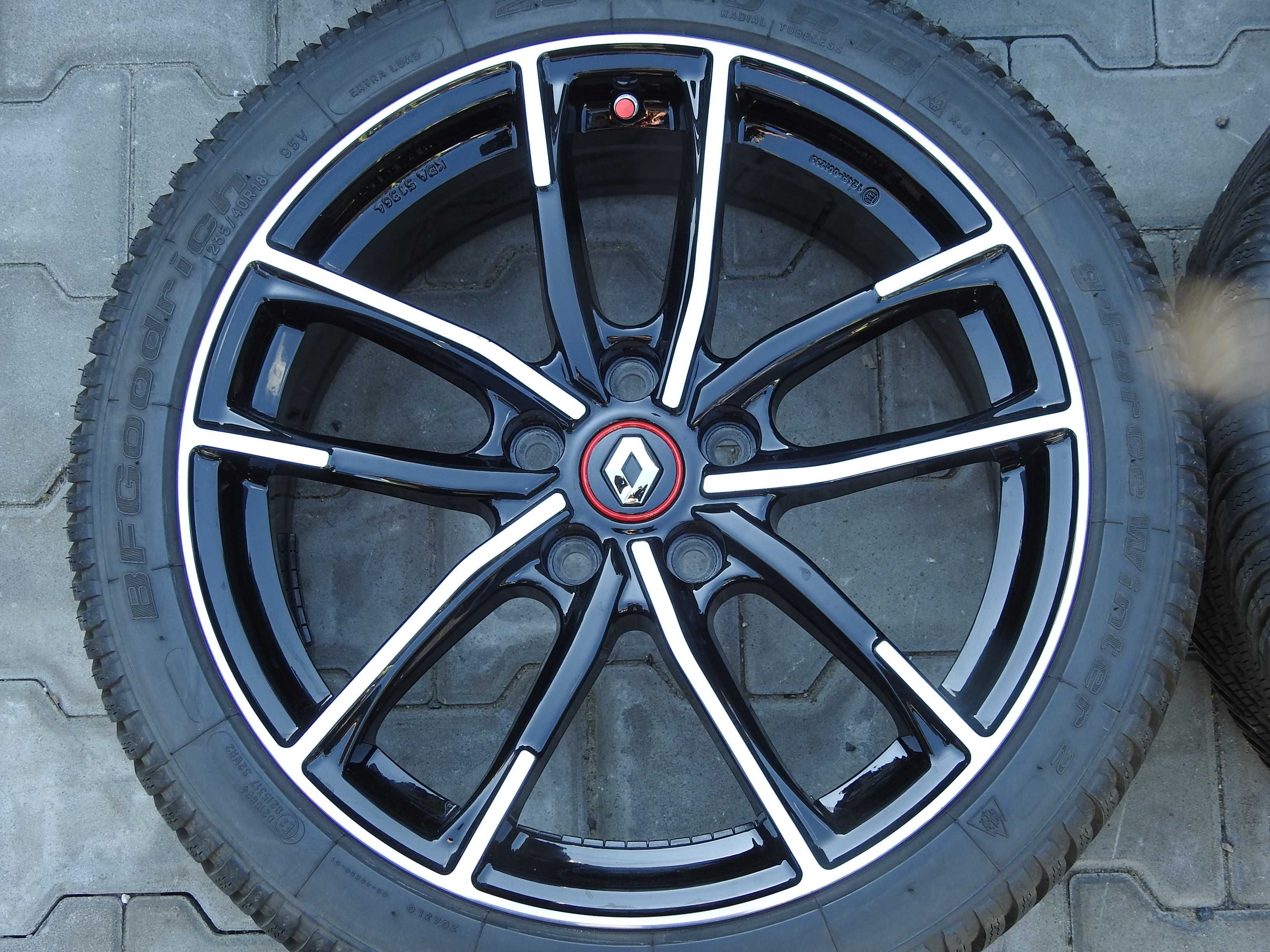 4x Alufelgi 5x114,3 18'' 8J ET45 RENAULT NISSAN +TPMS DEMO Jak NOWE