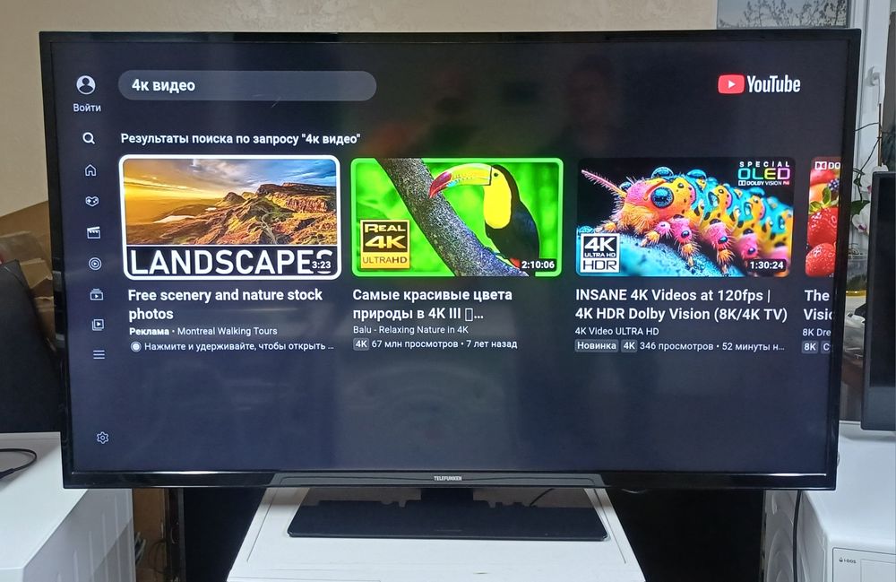 55 дюймів телевізор Telefunken Smart TV Wi-Fi 4K ULTRA HD