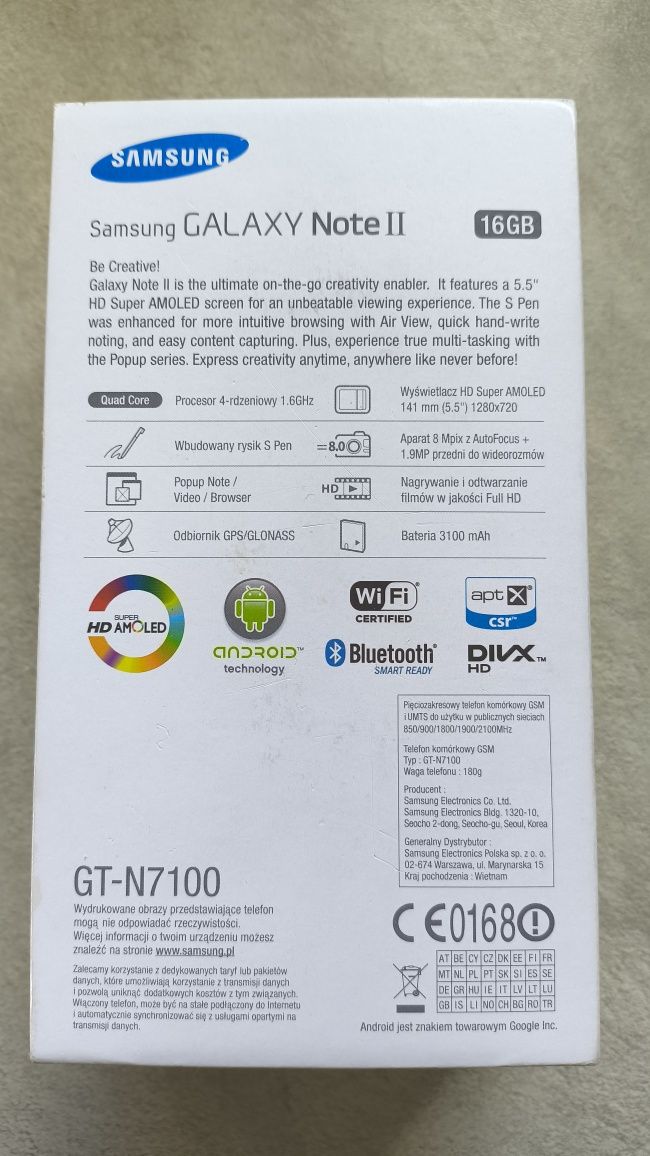 Klasyk Samsung Galaxy Note II GT-N7100
