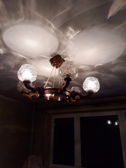 Lampa wisząca z 5 kloszami