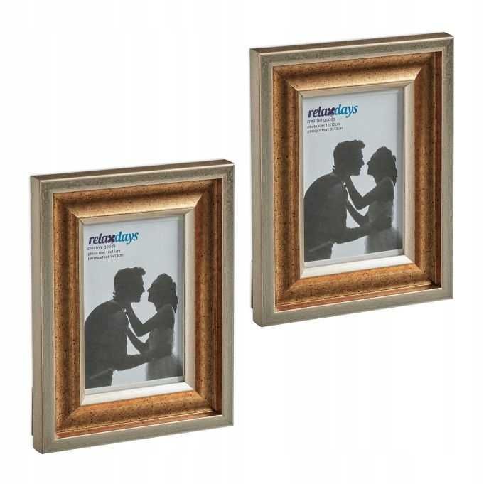 2 szt x ZŁOTE Ramki na zdjęcia obrazki 13 x 18 cm
