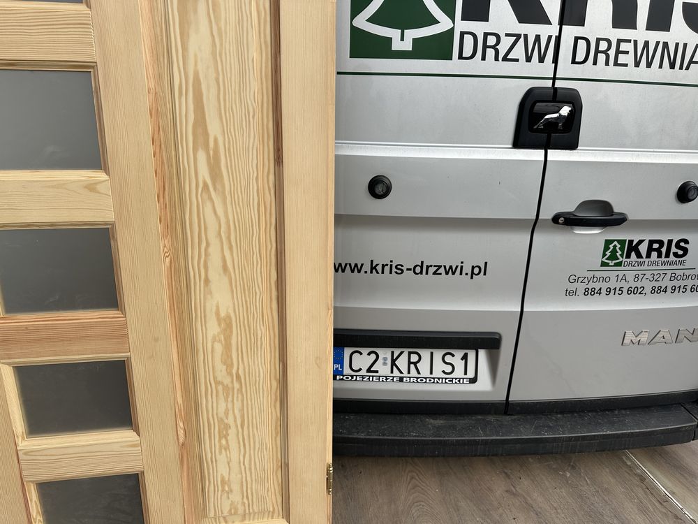 Drzwi lite drewniane sosnowe od ręki 85x202 cała Polska i Ue