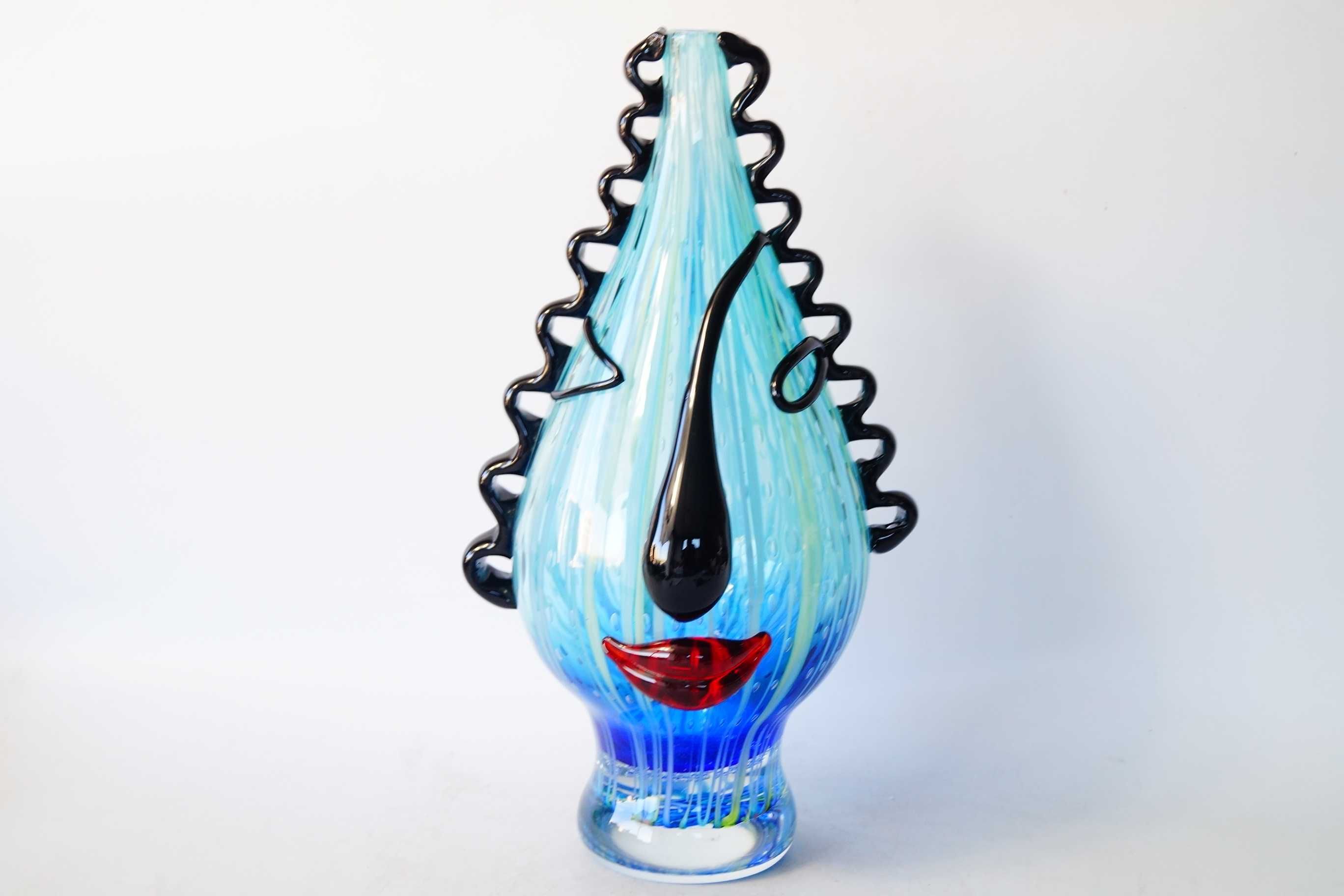 Wazon szkło murano style TWARZ design ciekawa forma