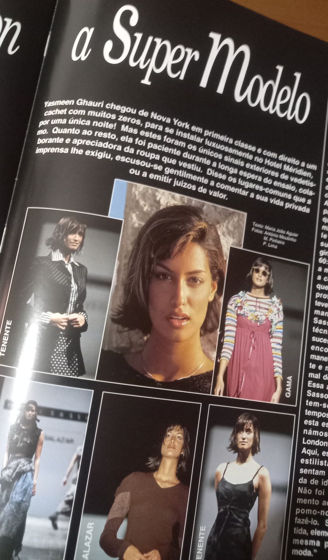 Yasmeem Ghauri 1994 super top model na capa da Colecções