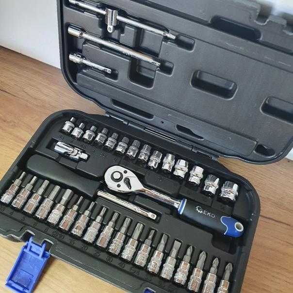 Zestaw kluczy nasadowych 1/4" 38el geko