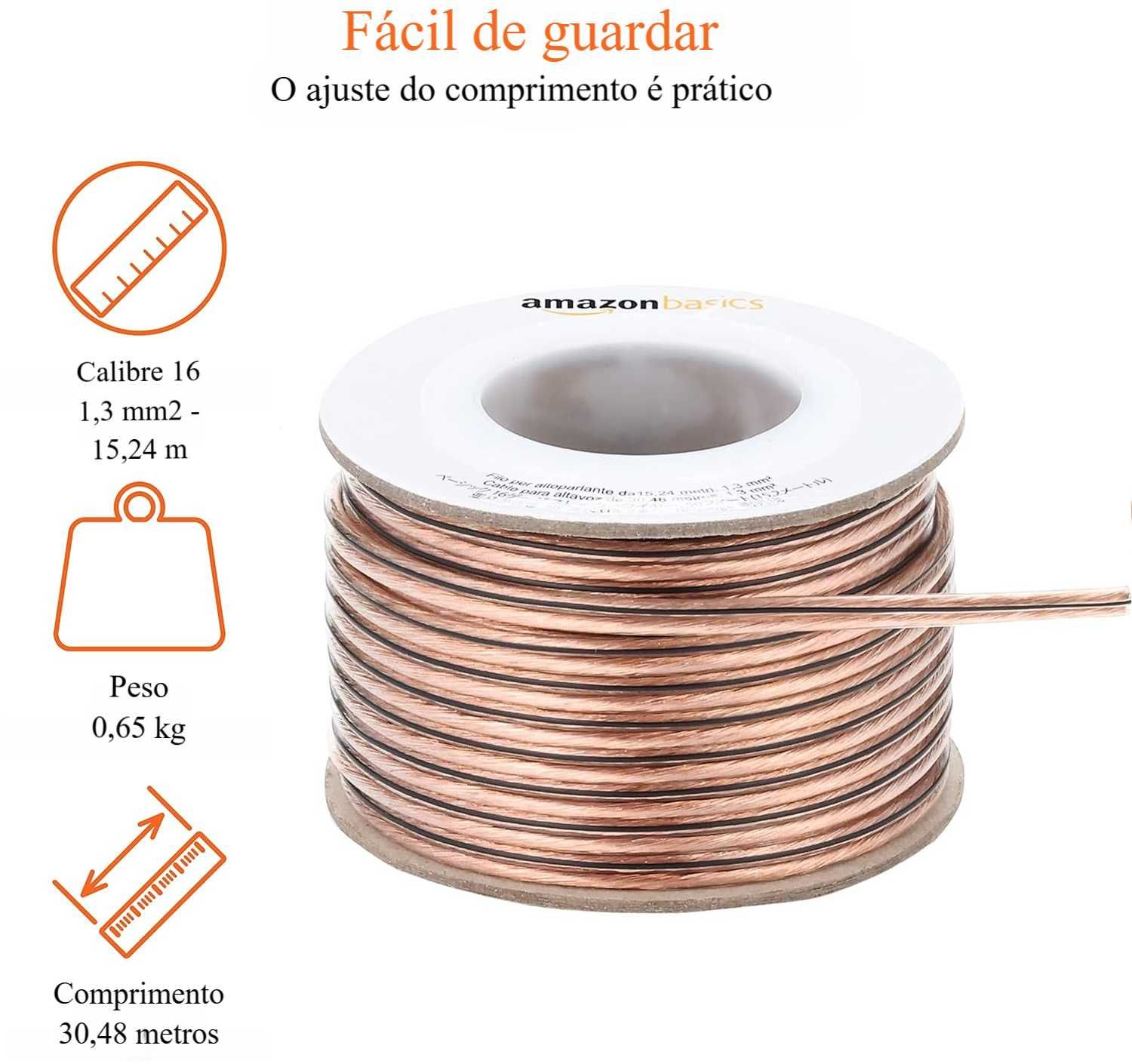 Cabo / de áudio / Em aço / Colunas de som / Amplificadores / Recetores