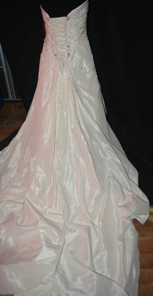 Suknia ślubna z trenem Maggie Sottero 38 kremowa