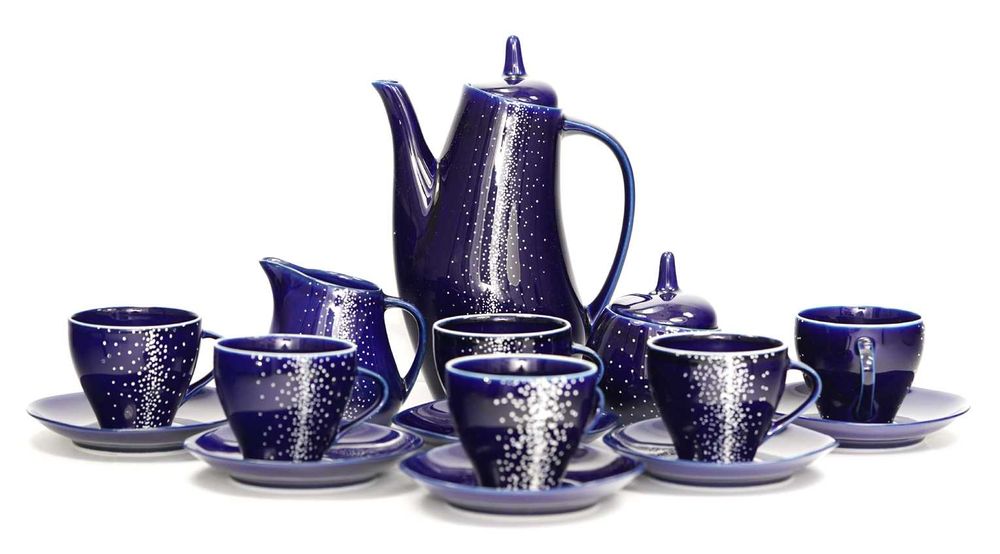 TUŁOWICE Serwis do kawy Ewa Porcelana l. 60-te PIĘKNY!