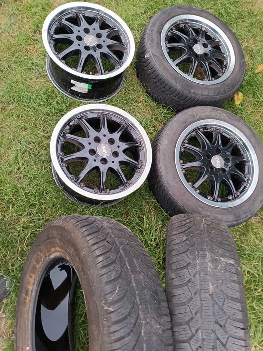 Koła felgi aluminiowe stal 15 cali 5×100 r15 opony zimowe 195)55/65r15