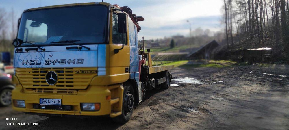 Pomoc Drogowa Autolaweta Laweta Mercedes HDS