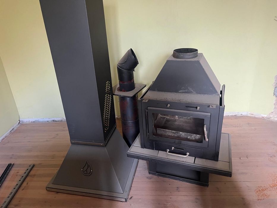 Kominek wolnostojący żeliwno-blaszany