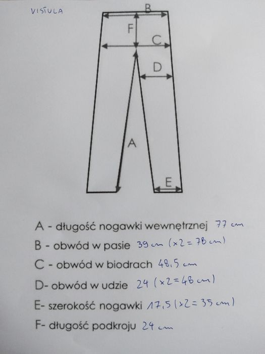 Spodnie Vistula, używane, 176/82